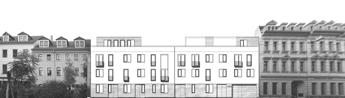 Unsere Fassade in der Planung